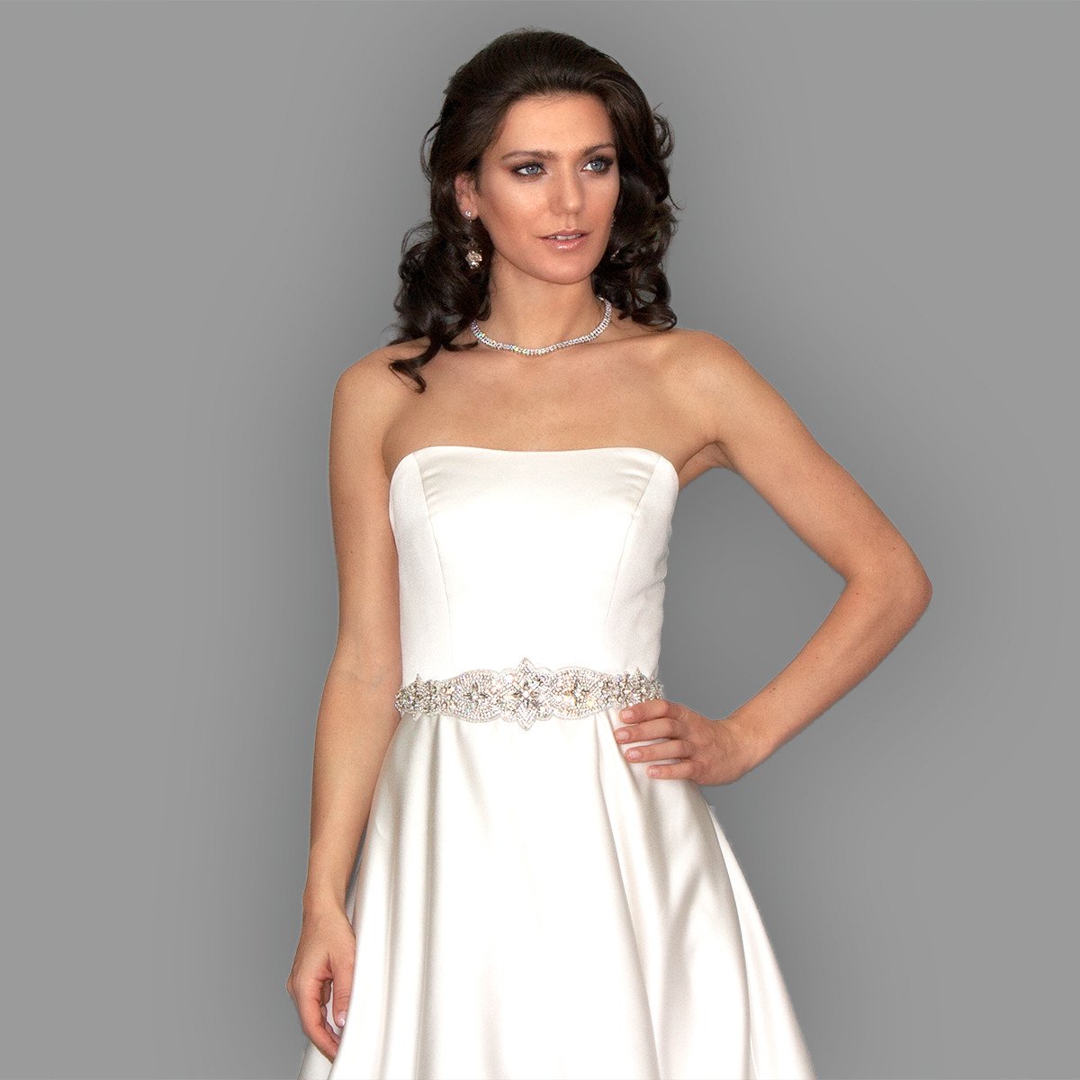 Embellished Bridal Sash with Ribbon – Giavan