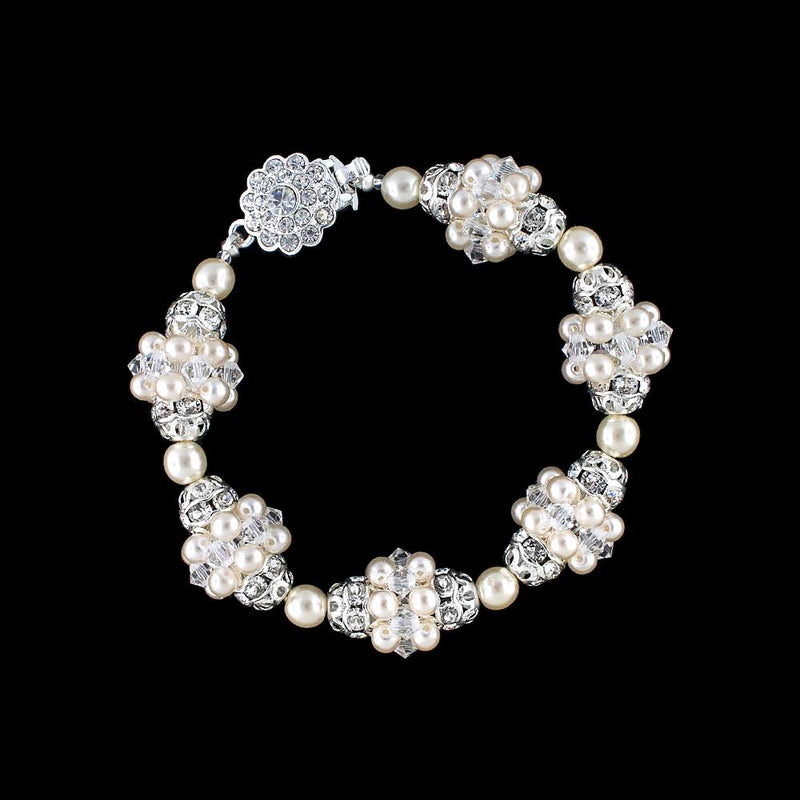 Crystal & Pearl Embellished Bracelet