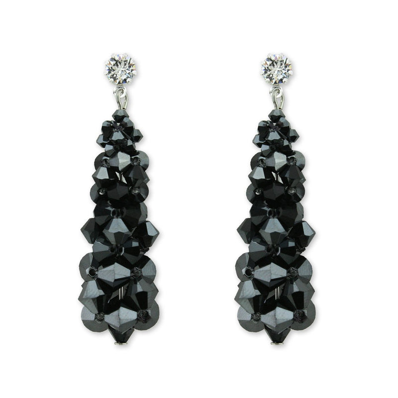 Rock Candy Earrings - silver black