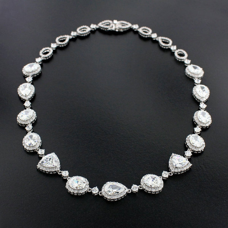 Necklace with Large CZ Stones