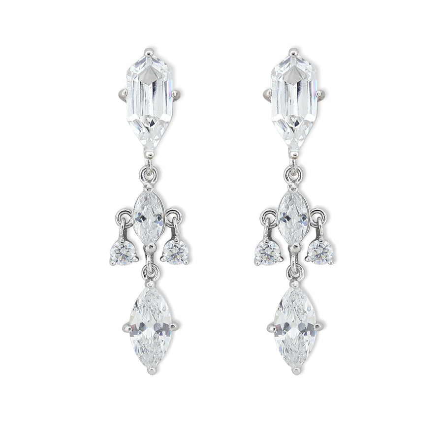 Elegant Drop Earrings with Marquise Stones – Giavan