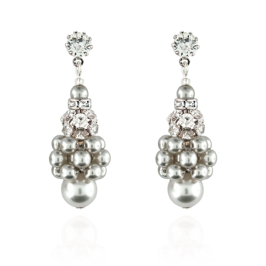 Tiny Vintage Pink Sterling Silver Freshwater Pearl Earrings | Lisa Angel